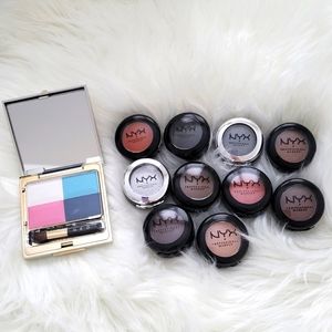 NYX and Geo eyeshadow multi pack bundle (11 items)